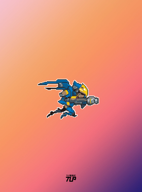 TLP反光车贴 守望先锋喷漆涂鸦法姬法拉法老之鹰 游戏贴像素版Q版