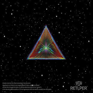 RETLPER反光贴纸 原创 景深感万花筒三角形 汽摩装饰防水平面贴纸