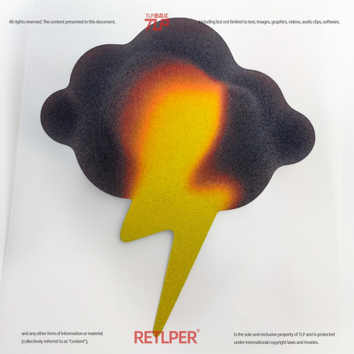 RETLPER车贴乌云闪电可爱反光贴