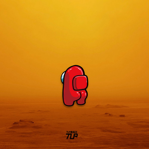 太空狼人杀贴纸红色翘臀amongus