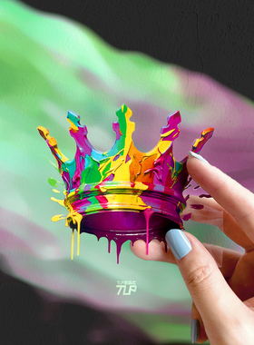 TLP镂空车贴 原创 王冠皇冠KING 无冕之王者 立体感 防水平面贴纸