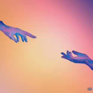 显示器像素扭曲效果 TLP反光贴纸 接触 手指触碰 贴纸 心情切片