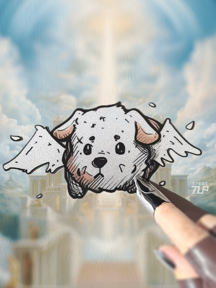 TLP镂空车贴 原创 来去匆匆的天使小狗狗 可爱宠物陪伴 防水贴纸,汽车用品/电子/清洗/改装,汽车装饰贴/反光贴,淘宝优惠券,粉丝福利购,淘宝优惠卷