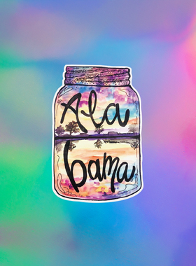 TLP反光车贴 美国阿拉巴马Alabama美景许愿瓶摩托车电脑机箱无痕