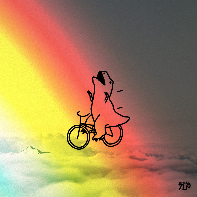 tlp镂空车贴 大撒把的骑行暴王龙线条 可爱恐龙漆面玻璃防水贴纸