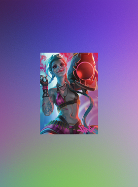 TLP反光车贴 金克斯JINX防水无痕笔记本摩托车行李箱汽车贴纸