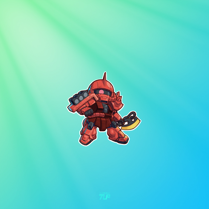 tlp反光车贴动漫日漫高达扎古