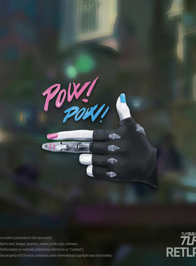 RETLPER镂空车贴 开火powpow JINX爆爆 汽摩防水平面装饰贴纸