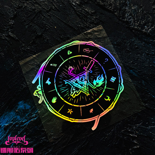 tlp镭射车贴三角形脑赛弗动漫