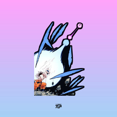 TLP反光车贴 七龙珠孙悟空龟派气功波对撞PK对决决战防水动漫贴纸