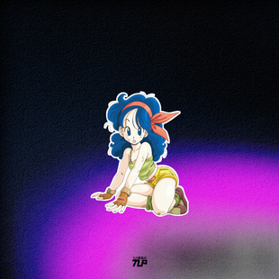 TLP反光车贴 七龙珠武道会双重人格美女喷嚏蓝发兰琪Lunch防水贴