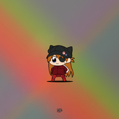 萌化卡通动漫漫画二次元 TLP反光车贴 EVA2号机明日香Q版 防水贴纸