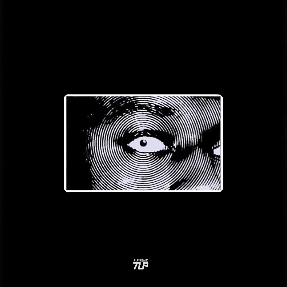 TLP反光车贴 恐怖鬼脸白瞳恶搞吓人回眸波纹唱片人脸防水贴纸