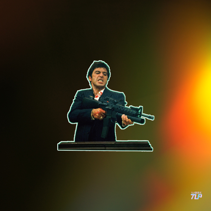 TLP反光车贴 电影疤面煞星阿尔帕西诺剧照贴纸墙贴玻璃装饰贴纸