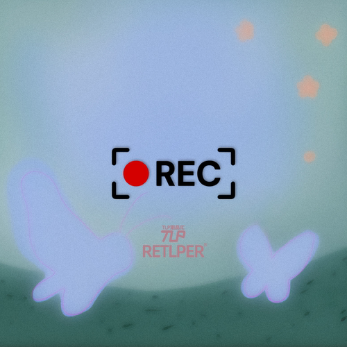 RETLPER镂空车贴 REC摄录中提示记录文字 汽摩防水装饰贴纸