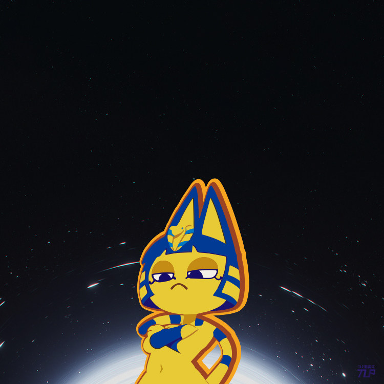 tlp反光车贴 ankha动森艳后古埃及傲娇风挡玻璃防水游戏动漫贴纸