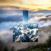 平面平板 TLP反光贴纸 雪山透镜 中国风山水 防水贴 山中文汉字