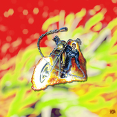 TLP镂空车贴 Ghost Rider恶灵骑士灵魂战车骷髅骑手锁链定制贴纸