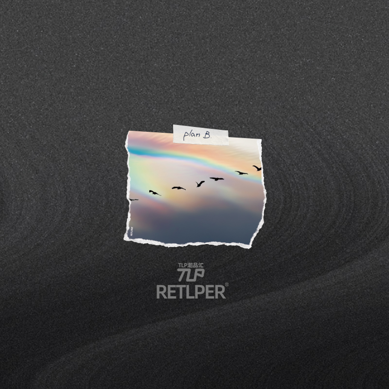 RETLPER反光贴纸 原创 plan B计划自然风景撕纸效果 防水装饰贴纸