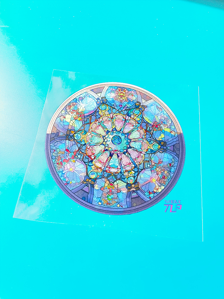 彩玻璃穹顶贴纸圆形梦幻