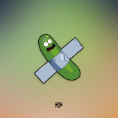 贴到墙上 腌黄瓜 pickle TLP反光贴 Rick 动漫平板防水贴纸