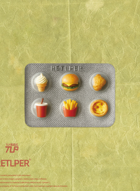 RETLPER反光车贴 原创 简单快乐的小配方 立体感汽摩防水平面贴纸