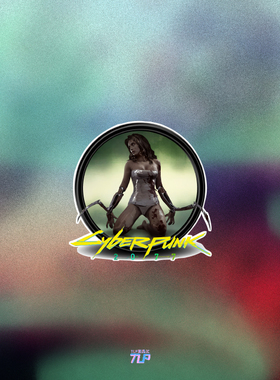 TLP反光车贴 赛博朋克Cyberpunk2077前挡风玻璃贴墙贴摩托车无痕