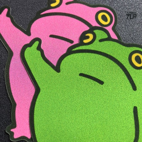 贴纸RETLPER中指绿青蛙