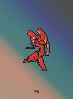 TLP反光车贴 新世纪福音战士EVA2号机明日香笔记本行李箱防水贴纸