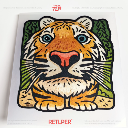 RETLPER车窗汽摩PVC防水老虎贴纸