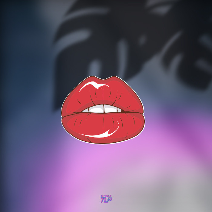 tlp反光车贴 性格嘴唇红唇 嘻哈街头文化浪漫涂鸦行李箱笔记本贴