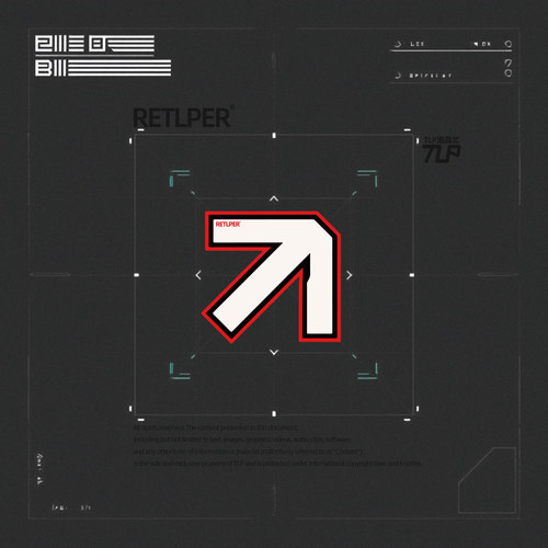 RETLPER镂空车贴 原创 箭头R标变体 方向指向装饰 汽摩平面贴纸