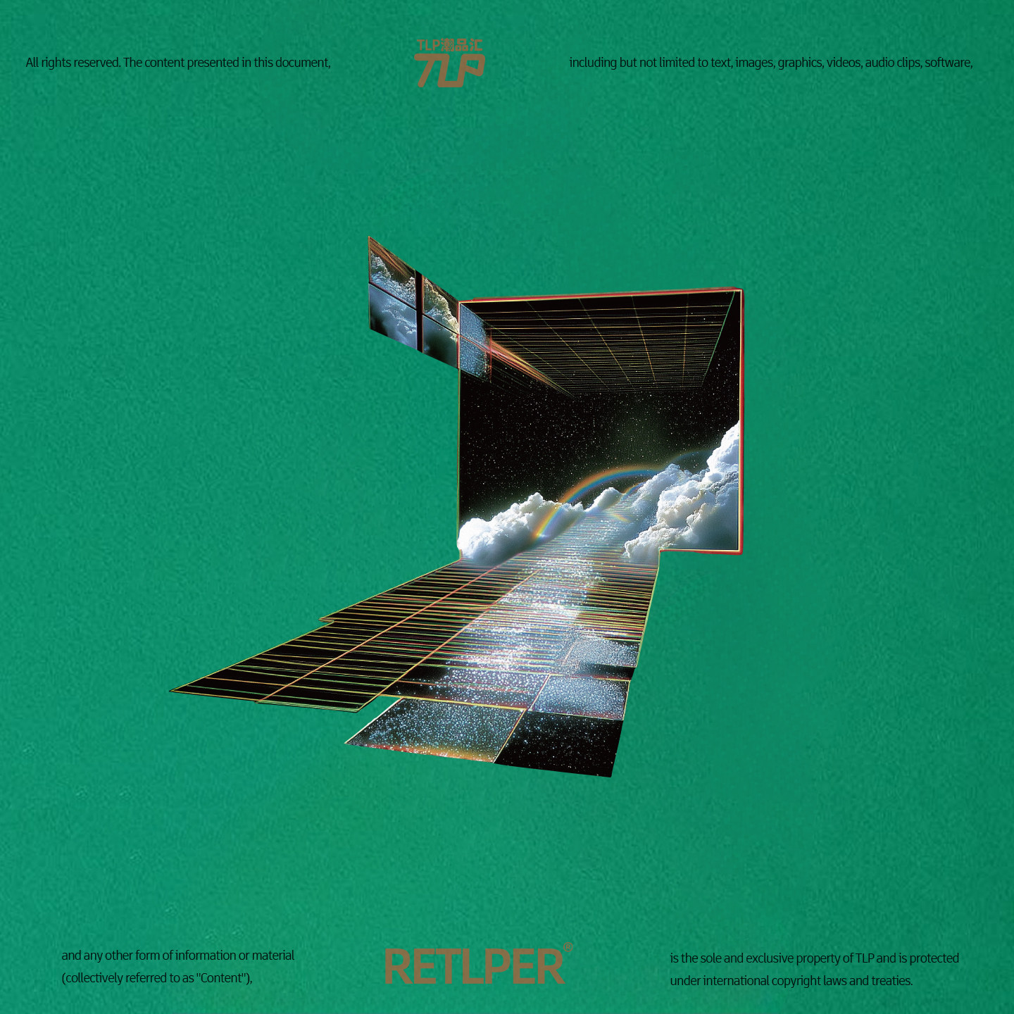 RETLPER镂空车贴 原创 错位未知空间 科幻非立体汽摩防水平面贴纸