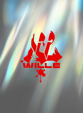 TLP镂空车贴 新世纪福音战士反nerv组织WILLE标志logo动漫贴纸