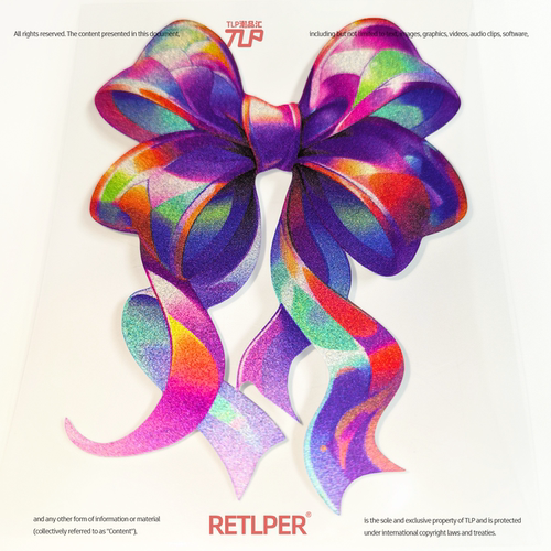 RETLPER车贴蝴蝶结贴立体感防水