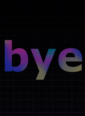 TLP镂空车贴 80年代季 涂鸦喷雾效果再见英文bye原创防水彩色贴纸