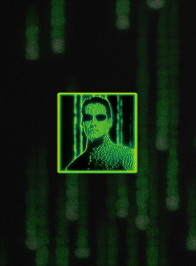 TLP反光贴纸  黑客帝国Matrix矩阵尼奥 绿色代码科幻电影平面贴纸