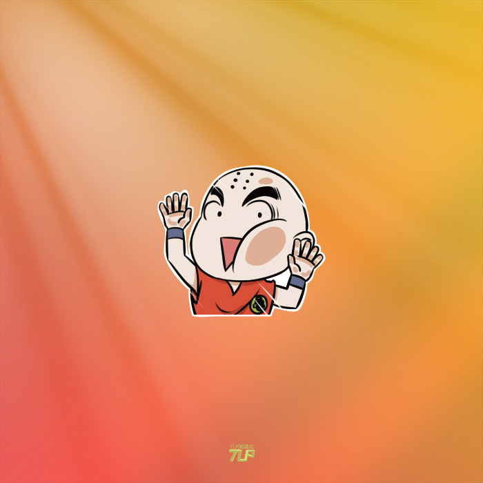 tlp反光车贴 七龙珠小林贴脸玻璃贴日漫墙面桌面笔记本行李箱贴纸