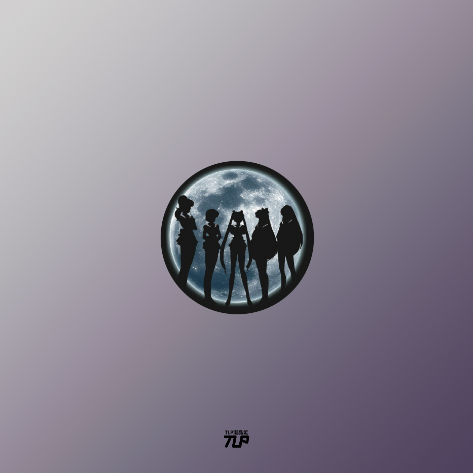 TLP反光车贴 美少女战士代表月亮消灭你日漫贴纸遮划痕圆形摩托贴