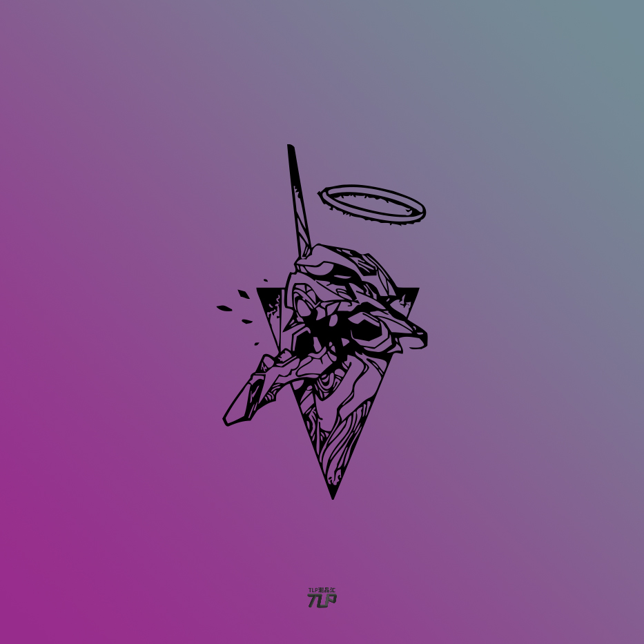 TLP镂空车贴 暴走EVA新世纪福音战士初号机 笔记本贴行李箱贴纸