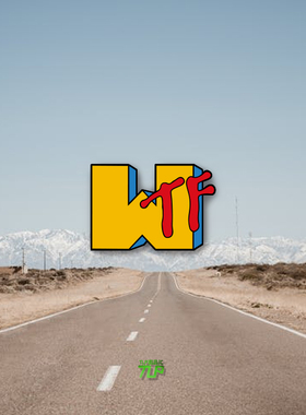 TLP反光贴 WTF英文艺术字 什么鬼 复古MTV风 平面平板 防水贴纸