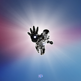 TLP反光车贴 复联钢铁侠MK42号装甲墙贴电脑贴行李箱前挡风玻璃贴