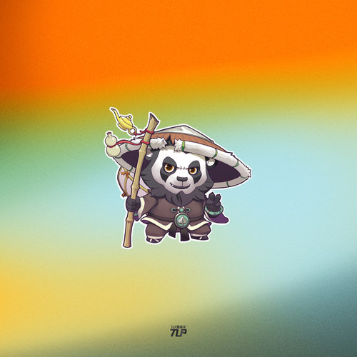 反光车贴魔兽熊猫TLPWOW世界