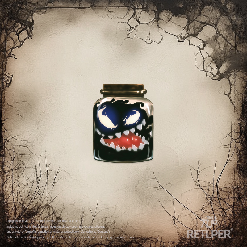 RETLPER反光车贴 原创 瓶装 毒液漫画风格 汽摩防水装饰平面贴纸