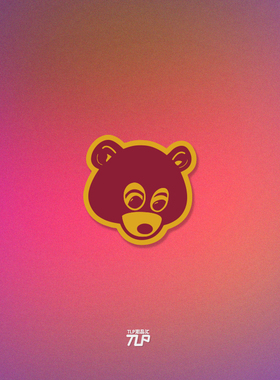 TLP反光贴 侃爷辍学熊Dropout Bear 说唱rap可爱小熊 防水贴纸