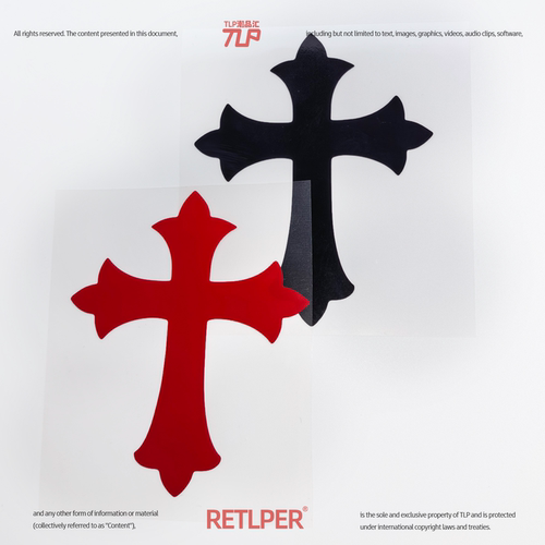 RETLPER原创贴纸十字图腾防水贴