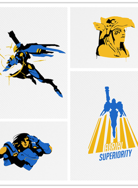 法拉法姬法老之鹰 守望先锋周边 车贴贴纸机箱贴行李箱贴摩托车贴