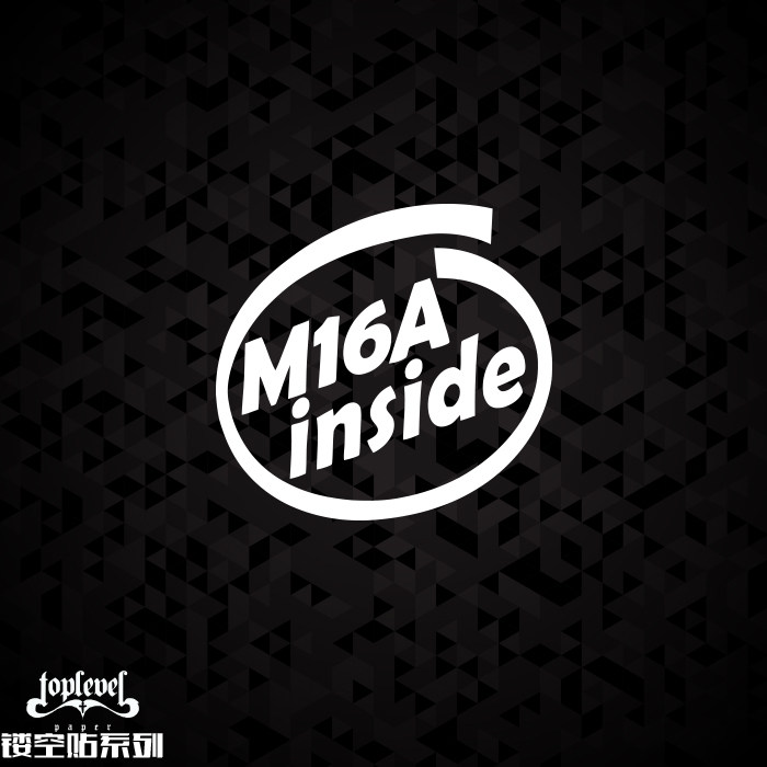 tlp镂空车贴m16a改装油箱盖贴