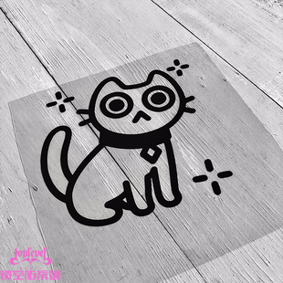 TLP镂空车贴 波斯猫宠物萌宠行李箱防水无痕胶贴装饰贴笔记本贴