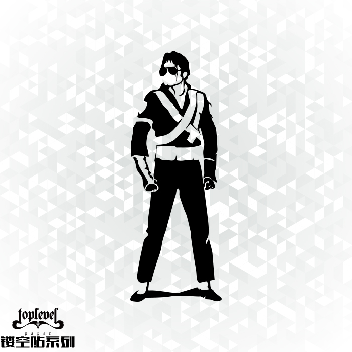 tlp镂空车贴mj迈克尔杰克逊贴纸